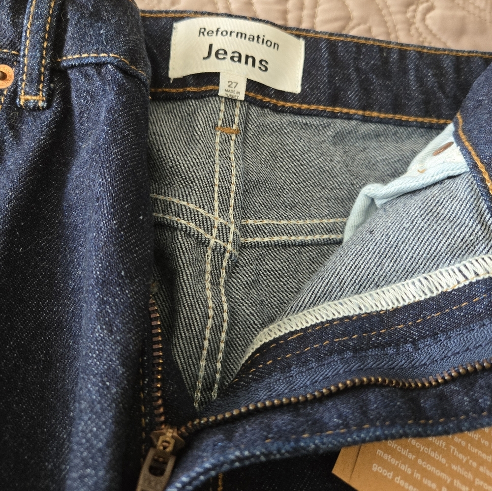 Mona Mid Rise Denim Skirt Color: Ondine - Picture 8 of 9